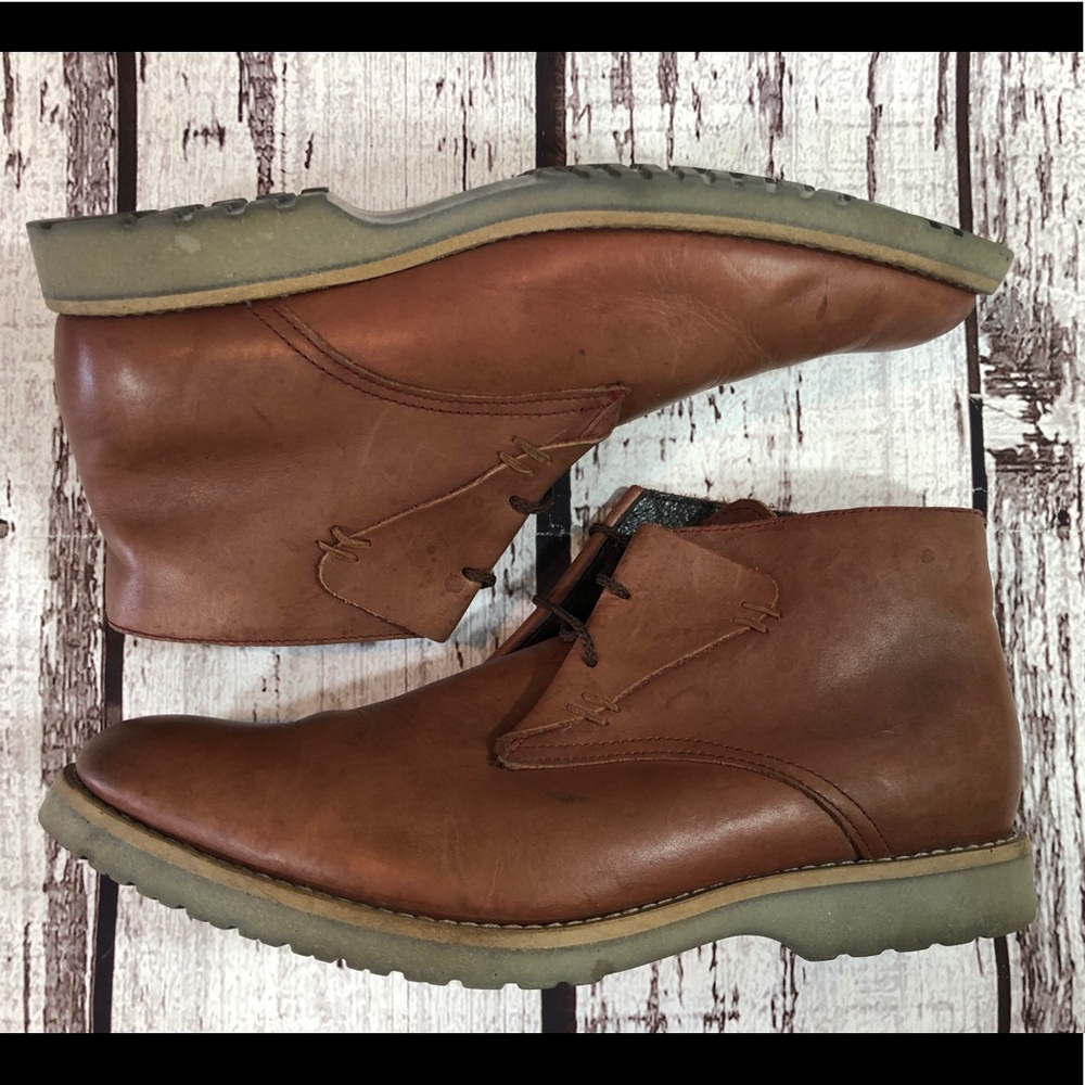 JD Fisk Chukka Ankle Boots Leather  size 8